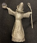 Vintage Spoontiques Pewter 4    Wizard With Crystal Ball And Staff Figurine 1987