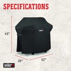 7106 For Weber Grill Cover For Spirit 220 And 300 Series  52 X 42 8 Inch  Black