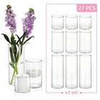 3-30pcs 3d Tall Clear Mod Glass Vases - Wedding centpces hurricane  Home Deco