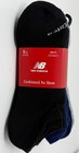 New Balance 6 Pack Cushion No Show Sock Support Sz L Size 8-12 5 Gray Blackblue