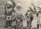 Antique 1940s Native American Indians In Traditional Dress Original Photo 5 X 7