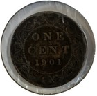 1901 Canada Large Cent One Coin Canadian 1 Penny Queen Victoria Bronze Km 7 Ef40