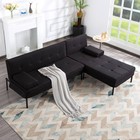 78 7  Reversible L-shape Convertible Sectional Sofa Bed Sleeper Futon 5 Position