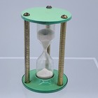 Vintage Art Deco Bakelite And Brass Egg Timer Hourglass Mint Green Japan