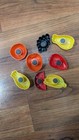 Vintage Plastic Variety Of Fruit Shaped Fridge Magnets - Lot Of 8