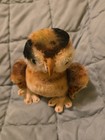 Vintage 1950s 1960s Steiff Wittie Owl 4  Mohair Plush Bird  no Ear Tag 4310 00