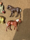 Vintage Manoil Barclay Grey Iron Lead Toy Farm Figures Lot Set  7  3  Farm Horse