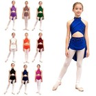 Girls Lyrical Tulle Skirt Dance Ballet Dance Leotard Dress Contemporary Costume