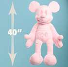 Mickey Mouse Monochromatic Jumbo Plush 40  Soft Velvety Collectible Toy Pink New