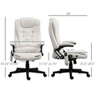 Homcom 6 Point Vibrating Massage Office Chair With Lumbar Heat