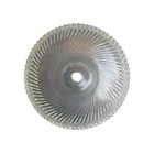 Vtg Holophane Glass Lamp Shade Clear Ribbed Pleated Optic Swirl Pattern 8 5 dm