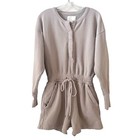 Citizens Of Humanity  Women s Loulou Fleece Romper Jumpsuit Size Xs Beige