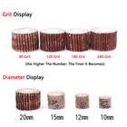 80 - 600 Grit Sanding Flap Wheel   10-20mm Abrasive Discs For Dremel Rotary Tool