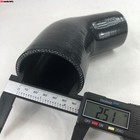 Universal 4-ply Black Silicone 2  To 2 5  Coupler 45 Degree Angled Elbow Hose