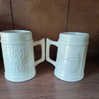 Lot Of 2 Vtg  Red Wing Pottery Stoneware Happy Days Are Here Again Beer Stein 