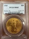 Stunning 1925  20 St Gaudens Ms65 Pcgs  22051408  - Double Eagle - Gem