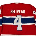 Vintage Ccm Montreal Canadiens Jean Beliveau Hockey Jersey Size 50 Large Red 