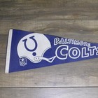 Vintage Original 1960s Baltimore Colts Nfl Unusual Cut Helmet Football Pennant