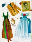 Vintage Uncut Maureen O hara Paper Dolls  1 Top Marilyn  Henry Reproduction rare