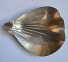 Vintage Italian 800 Silver Leaf Shaped Serving Spoon Candy Scoop Hallmarked