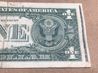 1969  1 Dollar Miscut Misaligned Off Center Error  1 Dollar Federal Reserve Note