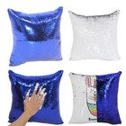 10pcs Square Mixed Color Sublimation Blank Sequin Pillow Case Cushion Cover Usa