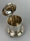 Vintage Epns Etched Chased Silver Plated Ice Bucket On Footed Tray