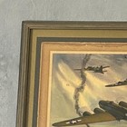 Vintage Framed Coca-cola Ww2 Lithograph Print Boeing Fortress B-17 Heavy Bomber