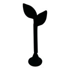 7-1 2   Black Velvet Leaf Shape One Pair Earring Jewelry Display Holder Stand
