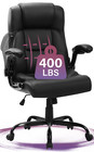 Big Tall Office Chair 400lb Wide Seat Ergonomic High Back Leather Lumbar Support
