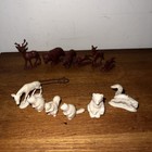 Vtg 1950 s Kellogg s Cereal Lot Of 12 Animal Series Brown White Premium Figures