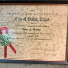Vintage Early 1970s City Of Dallas Certificate And Frame Signed West Wise Mayor
