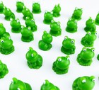 Jxpinet 100 Pcs Mini Resin Frogs - Tiny Cute Frog Figurines 100 Pcs  Green