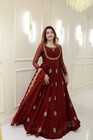 Gown Salwar Kameez Pakistani Indian Wedding Party Wear Dress Bollywood Suit New