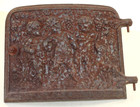 Antique Cast Iron Parlor Stove Door Glenwood Cherubs 10-5 8  X 8-5 8  Steampunk