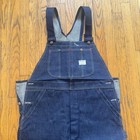 1970s Big Mac Sears Nos Union Made Sanforized Denim Bib Overalls 38x30