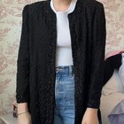 Vintage Brilliante Black Beaded Embroidered Evening Jacket Medium