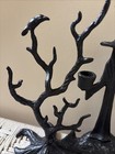 Pottery Barn Witch Halloween Tree Centerpiece Candle Holder Bronze Black New