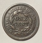 1852 Braided Hair Large Cent One Cent Business Strike Philadelphia Copper Brown
