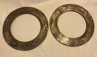 Vintage Solid Brass Rings Pair 7    Heavy 6 Hole Mounting Architectural