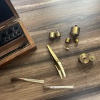 Antique Laboratory apothecary Metric Weight Set Wood Box - Missing Weights