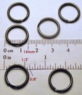 4 Key Rings 15mm Approx 5 8  Split Ring Gun Metal Black Finish Steel Findings