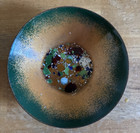 Hand Crafted Multi Color Enamel Copper Small Bowl 3 7 8 Inch Diameter