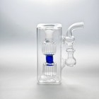 4  Mini Glass Bong Double Filter Portable Water Pipe Smoking Bong Beaker Hookah