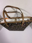 Michael Kors Jet Set Medium Carryall Airplane Print Tote Bag Brown Logo Nwt
