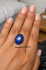 12ct Natural Star Blue Sapphire Gemstone Oval Cabochon Cut 6 Rays Star Gemstone