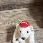 Collectible Coca-cola Bean Bag Plush White Polar Bear W  Cap Hat W  Tag