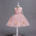 Kids Flower Girls Princess Dress Tulle Bridesmaid Christmas Party Prom Tutu Gown