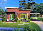 Custom Tiny Modern House Plan   2 Bedroom   2 Bathroom With Office Room Cad