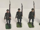 5 Lead Britains German Army Infantry Soldiers With Movable Rifle Arms